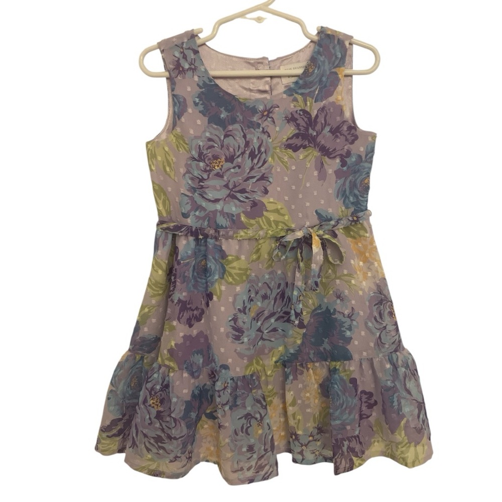 The Children Place  tiered floral dress. Purple, dressy, size 4T. Sleeveless